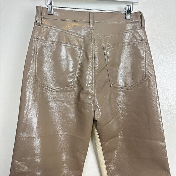 AGOLDE Paneled 90's Pinch Waist Powder Recycled Leather & Quail Recycled Leather - Picture 11 of 11